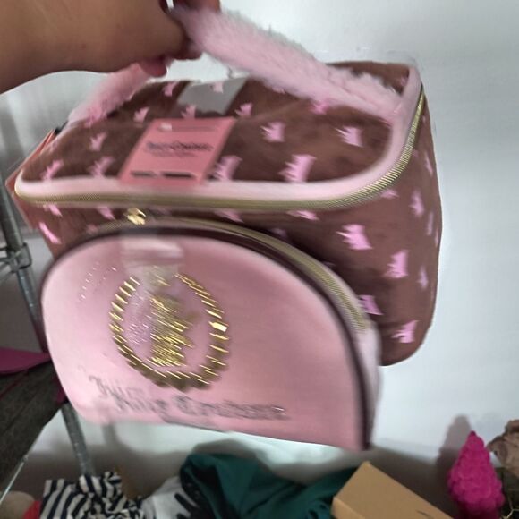 Juicy Couture Pink and Brown Vanity Cosmetic Case - Picture 3 of 5